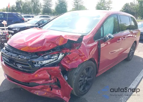 2023 Honda Odyssey Sport из США, поврежденный, VIN 5FNRL6H7XPB038432